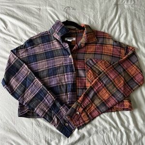 RSQ Cropped Flannel - Two Toned